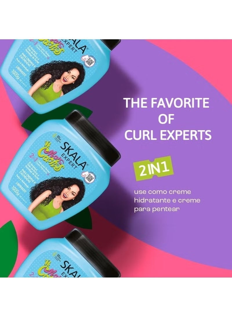 Scala Mais Katchos 2-in-1 Treatment Cream Leave-in Conditioner for All Curly Hair Types - 1000g (2 pieces) - Image 5