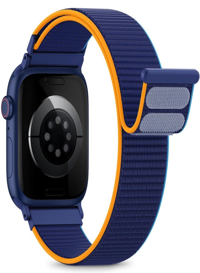سوار رياضي من النايلون متوافق مع أساور ساعة Apple Watch 44 مم و45 مم و46 مم و49 مم و42 مم للنساء والرجال، أحزمة معصم iWatch لـ Ultra 3 2 وSe وSeries 11 و10 و9 و8 و7، قابل للتهوية، سوار ناعم مثالي للأنشطة الخارجية - Image 1