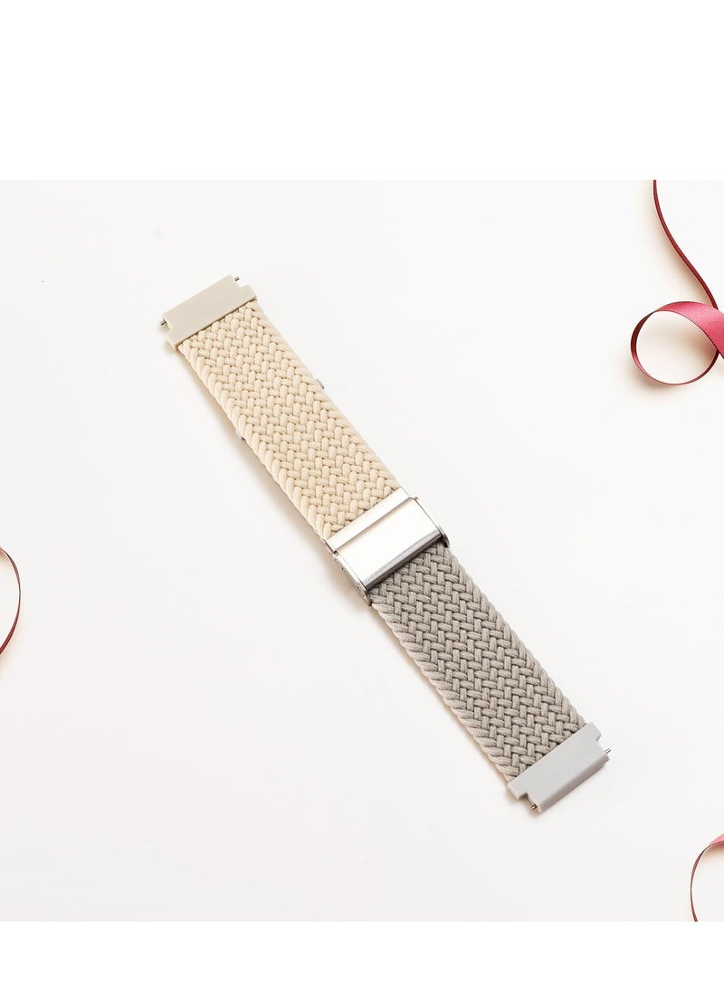 Elastic Braided Bands for Samsung Galaxy Watch 6/5/4/5 Pro/6/4 Classic/Active 2/Active/Watch 3, Stylish Quick Release Bands for 40mm, 44mm, 45mm, 43mm, 47mm, 42mm, 46mm, and 41mm - Image 3