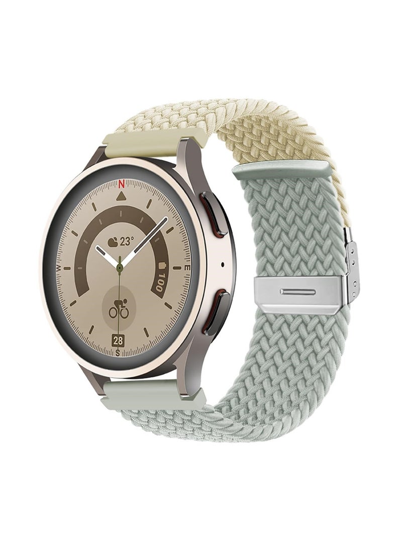 Elastic Braided Bands for Samsung Galaxy Watch 6/5/4/5 Pro/6/4 Classic/Active 2/Active/Watch 3, Stylish Quick Release Bands for 40mm, 44mm, 45mm, 43mm, 47mm, 42mm, 46mm, and 41mm - Image 1