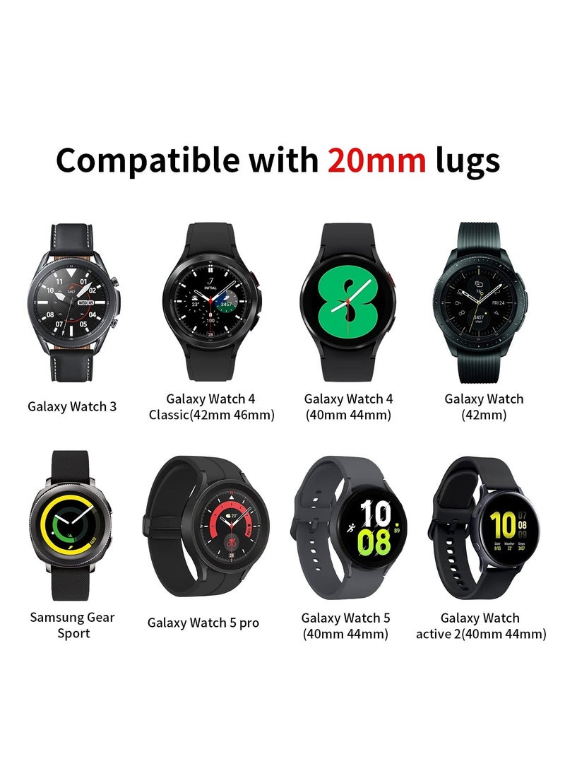 Elastic Braided Bands for Samsung Galaxy Watch 6/5/4/5 Pro/6/4 Classic/Active 2/Active/Watch 3, Stylish Quick Release Bands for 40mm, 44mm, 45mm, 43mm, 47mm, 42mm, 46mm, and 41mm - Image 5