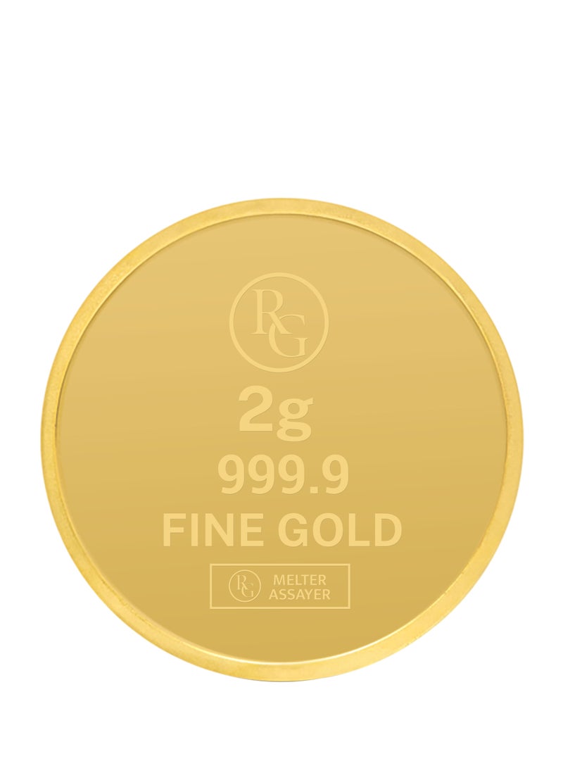 RG REFINERY Rafmoh Bullion 2 Gram 24k Gold Coin with Ball Design - 2 Grams Gold Coin 24KT 999.9 Purity - Image 3