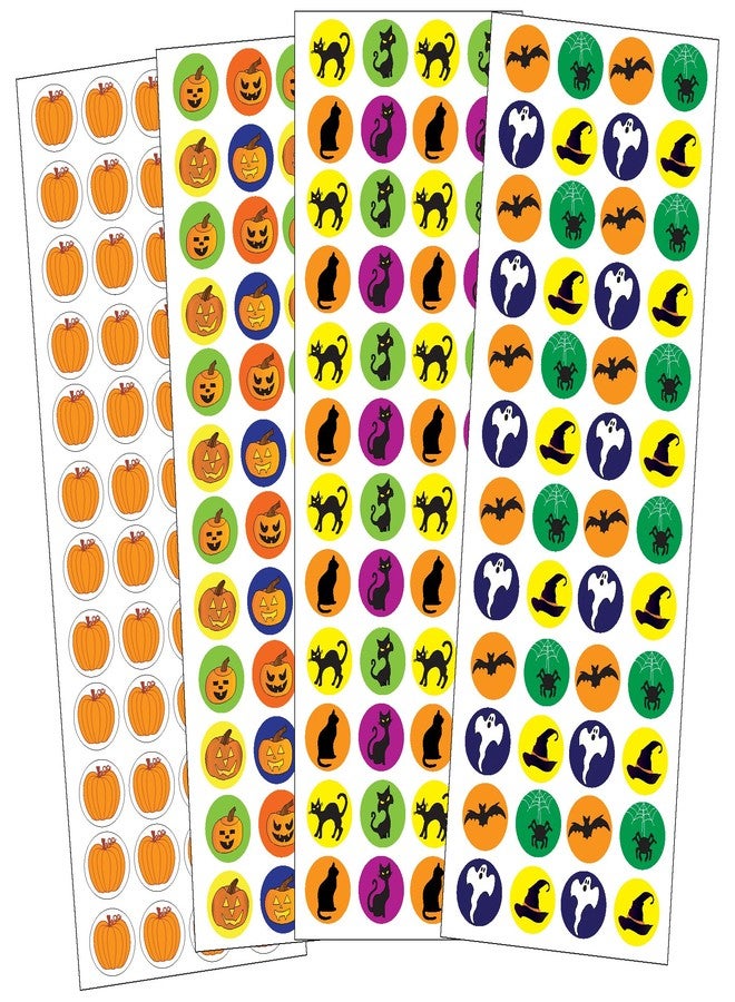 SHAPES ETC. 1152 Pcs Halloween Incentive Sticker Set 3/8in Diameter Self-Adhesive Cute Multicolor Stickers Trick Treat Holiday Spooky Crafts Decorations Reward Behavior Chart Teacher Classroom Supplies USA Made - Image 1