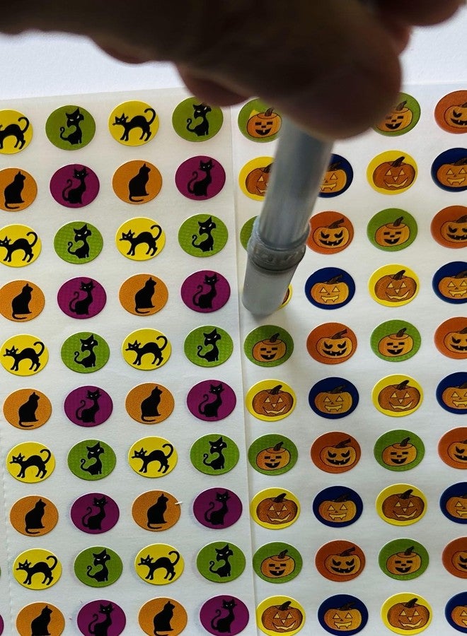 SHAPES ETC. 1152 Pcs Halloween Incentive Sticker Set 3/8in Diameter Self-Adhesive Cute Multicolor Stickers Trick Treat Holiday Spooky Crafts Decorations Reward Behavior Chart Teacher Classroom Supplies USA Made - Image 4