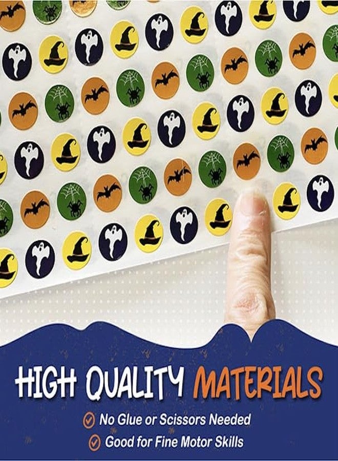 SHAPES ETC. 1152 Pcs Halloween Incentive Sticker Set 3/8in Diameter Self-Adhesive Cute Multicolor Stickers Trick Treat Holiday Spooky Crafts Decorations Reward Behavior Chart Teacher Classroom Supplies USA Made - Image 2