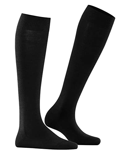 FALKE Women's Softmerino Knee-High Socks, Thick Warm Breathable, Merino Wool Cotton, Trendy Casual or Dress Stockings, Black (Black 3009), 9.5-10.5, 1 Pair - Image 4