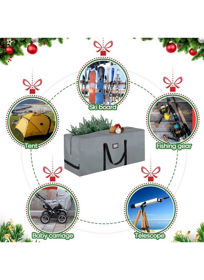 Baleine - BALEINE 7.5 ft Christmas Tree Storage Bag, Heavy Duty Extra Large Artificial Christmas Tree Bag with Reinforced Handles and Dual Zippers Wide Opening (Gray, 7.5 ft) - Image 1