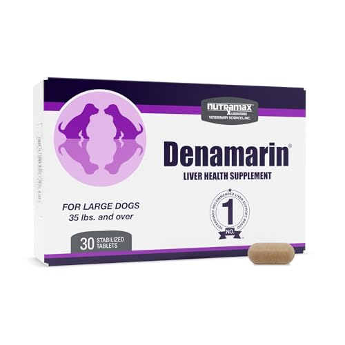 Nutramax Laboratories Nutramax Denamarin for Large Dogs Liver Health Supplement with Sadenosylmethionine SAMe plus Silybin Liver Support for Dogs Coated Tablets 30 Count - Image 1