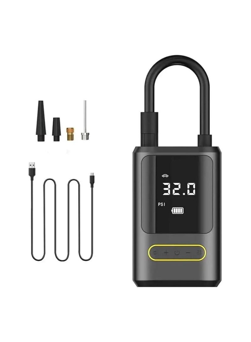 Raxoom Raxoom Car Portable Air Compressor 150PSI, Automatic Air Pump Rechargeable Battery Power Bank with Digital LCD/LED Flashlight, Electric Tire Inflator for Car/Bicycle/Moto/Ball  - Image 1