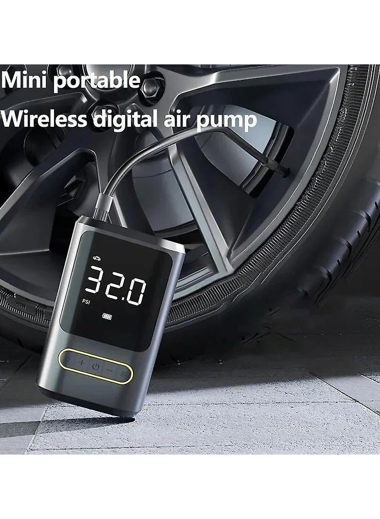 Raxoom Raxoom Car Portable Air Compressor 150PSI, Automatic Air Pump Rechargeable Battery Power Bank with Digital LCD/LED Flashlight, Electric Tire Inflator for Car/Bicycle/Moto/Ball  - Image 2