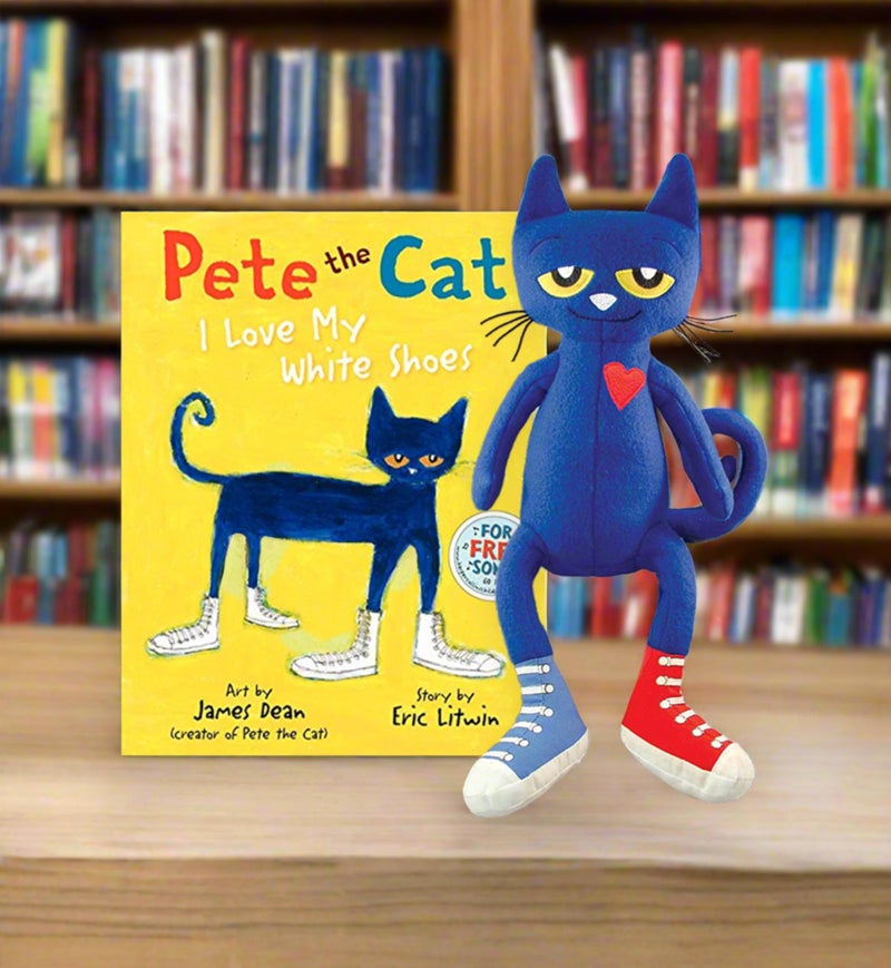 MerryMakers Pete the Cat Plush Doll, 14.5-Inch , Blue - Image 4