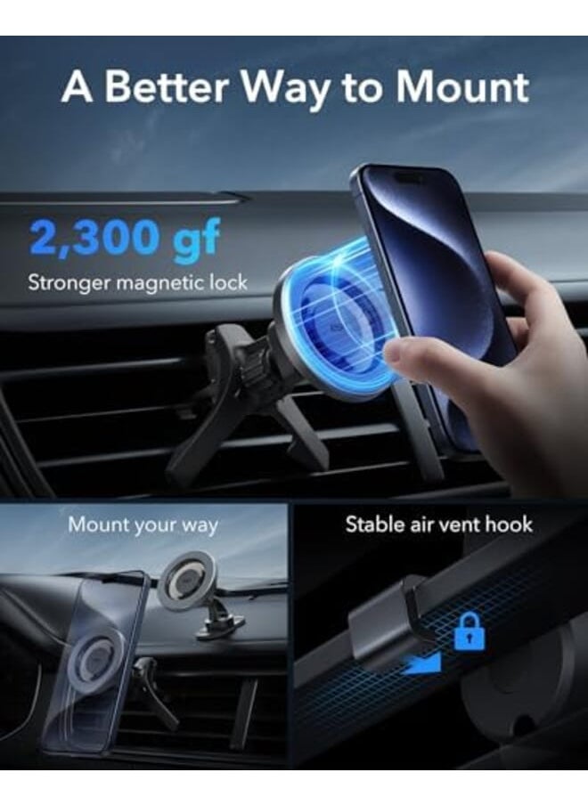 For Magsafe Car Mount Halolock Air Vent Dashboard Magnetic Phone Holder For Car Car Phone Holder Mount For Iphone 15 14 13 12 Strong Magnets Car Accessories Charging Not Supported Grey - pzsku/ZB199D4D27734496F9E4BZ/45/_/1714487928/2ca581ea-4124-49b5-8dec-056150e43758