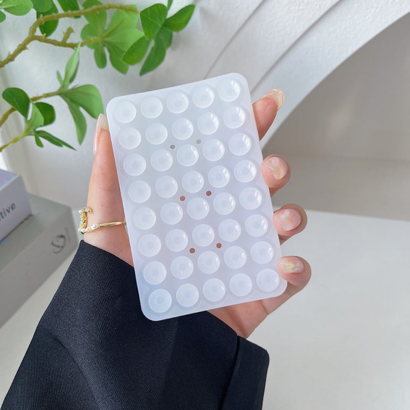 Multifunctional Double-Sided Silicone Suction Cups, 40pcs Mobile Accessories Transparent color (OPP bag)