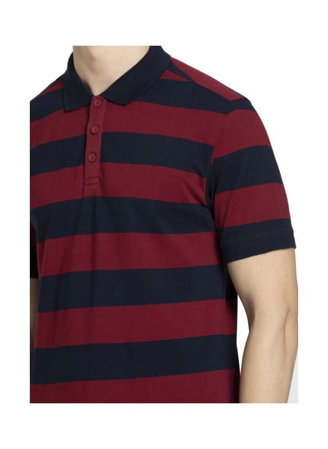 JOCKEY - Jockey US93 Men Super Combed Cotton Rich Striped Polo T Shirt - Image 1