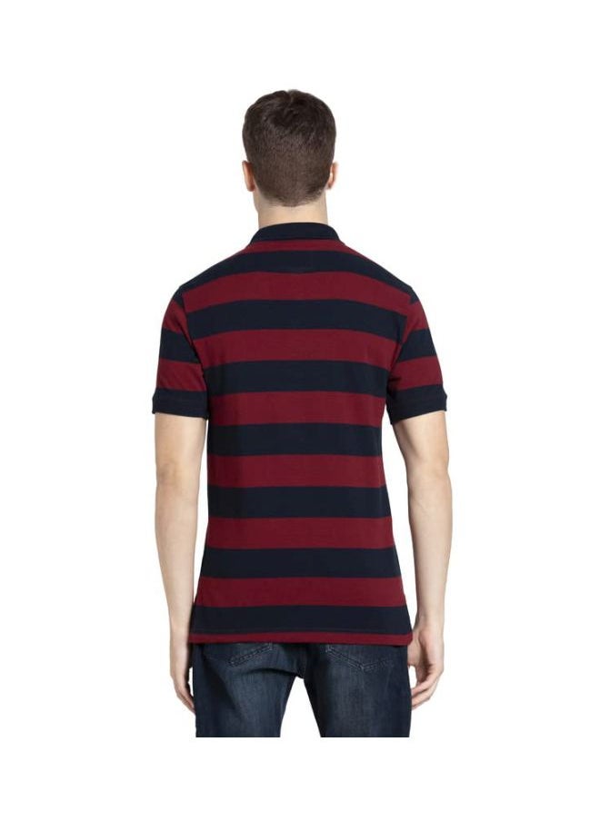 JOCKEY - Jockey US93 Men Super Combed Cotton Rich Striped Polo T Shirt - Image 1