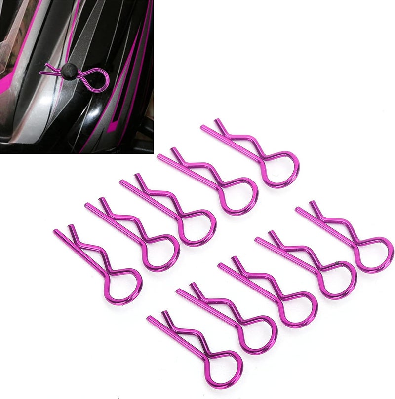 klarako RC Car Shell Body Clips, RC Body Clips Portable for 1/6 RC Car for 1/10 RC Car for 1/5 RC Car for 1/8 RC Car(Purple) - Image 1