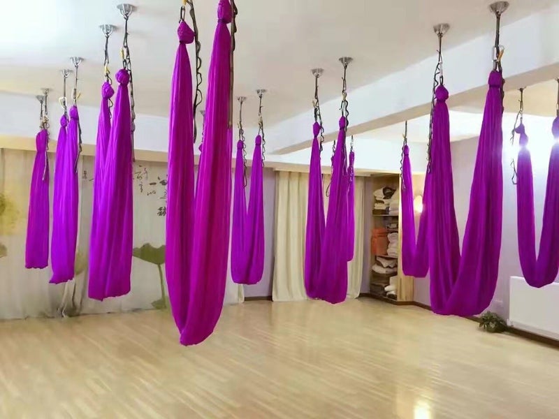 Flife Aerial Silk Yoga Hammock & Swing for yoga Inversion,Strength training,starter hardware kit - Image 4