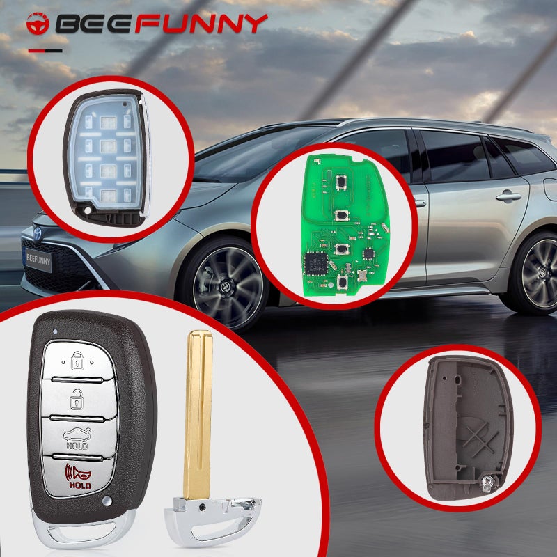 Beefunny Keyless Entry Key Fob Replacement for Hyundai Sonata 2015 2016 2017 FCC ID: CQOFD00120 P/N: 95440-C1000N 95440-C1001 95440-C1000 Smart Remote Car Key fob - Image 3