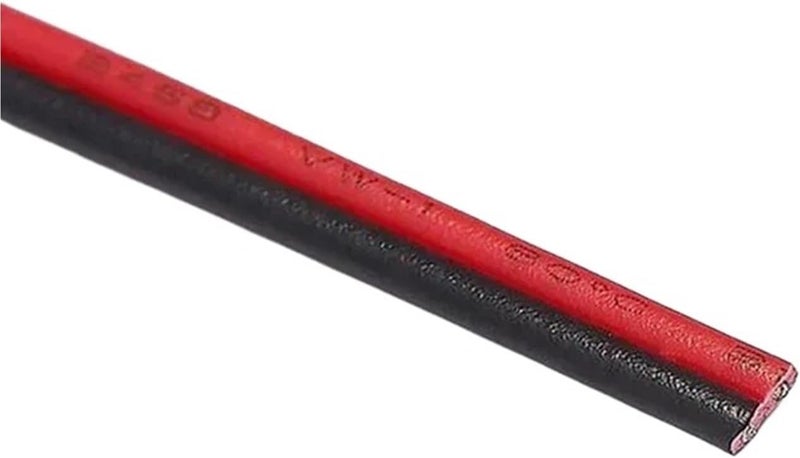سلك تمديد كهربائي لشريط LED مقاس AWG 2/3/4/5/6 دبوس 5V 12V (دبوسان أحمر وأسود، 20 متر_18 AWG)