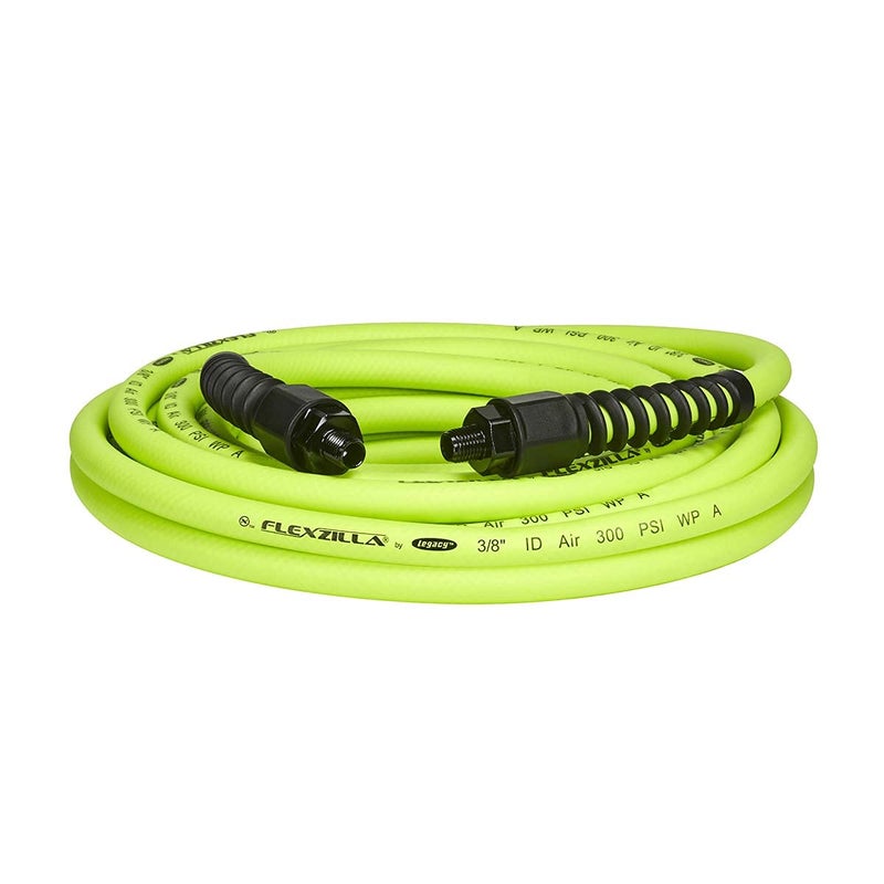 Flexzilla Pro Air Hose 38 in x 25 ft Heavy Duty Lightweight Hybrid ZillaGreen HFZP3825YW2