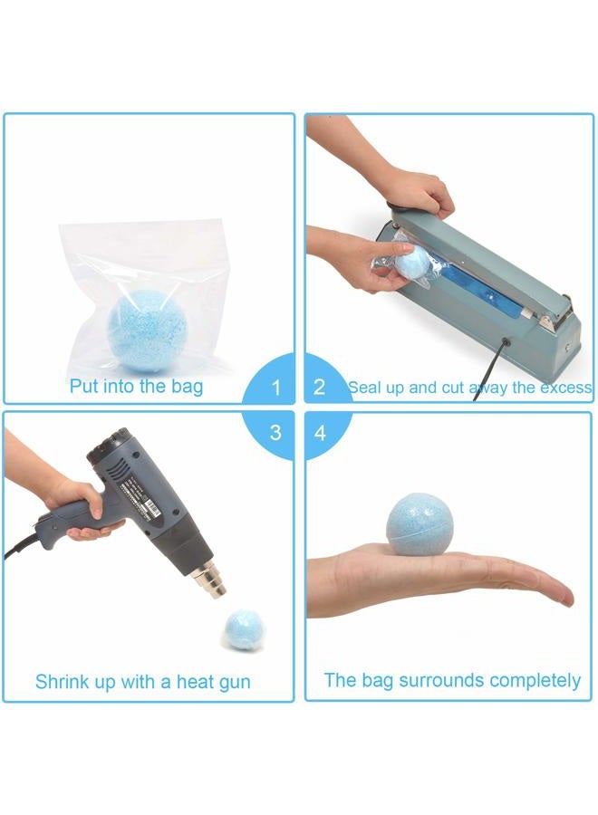 LazyMe Shrink Wrap Bags, 4 x 4 inch, PVC Heat Shrink Wrap for Handmade Soaps Bath Bombs, Art Crafts and DIY Crafts (200Pcs) - Image 5