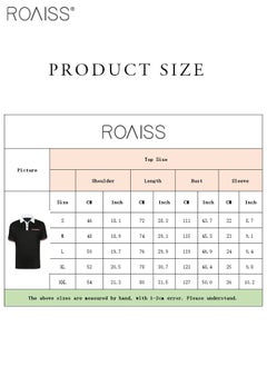 roaiss Manfinity Homme Men Plus Contrast Trim Polo Shirt Short Sleeve Outdoor Stretch Golf Shirts  - Image 3