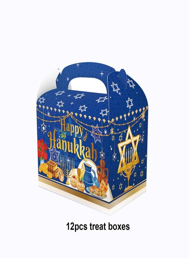 CPTBAG 12 Pack Hanukkah Party Favors Boxes Chanukah Candy Goodie Boxes Star Light It up Menorah Gift Treat Boxes for Hanukkah Baby Shower,Birthday Party Decorations - Image 3
