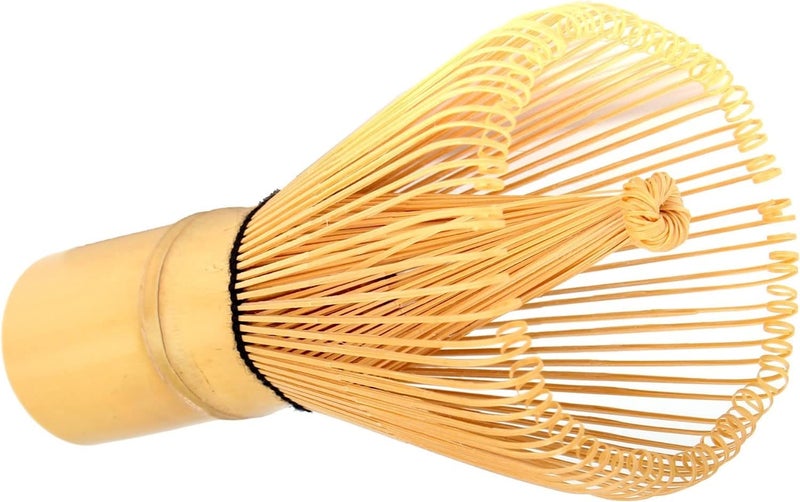 Golden Bamboo Matcha Whisk Elevate Your Matcha Ritual with a Traditional Japanese Chasen Handcrafted Elegance for Perfect Tea Sustainable and Stylish Delivered in a Transparent Support Tube