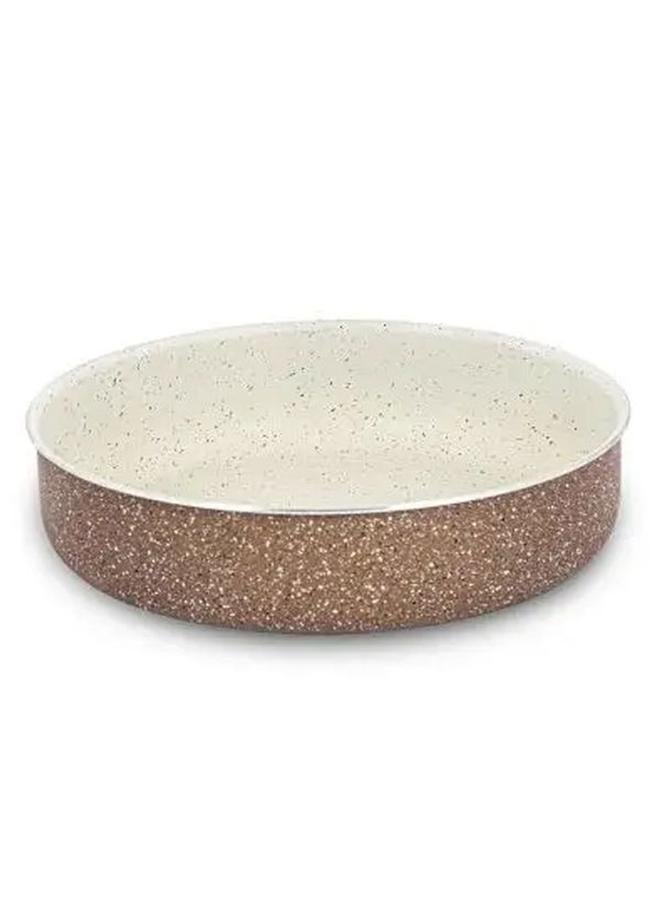 Rocky Granite Oven Tray 26Cm Round Brown