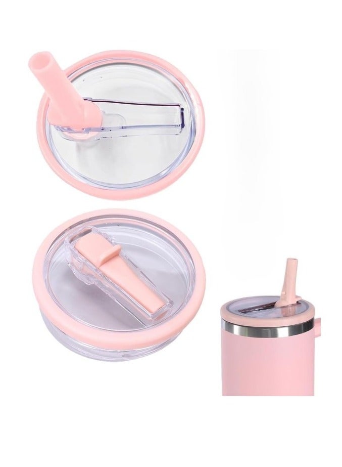 Leak-Proof Mug Lid with Dual Drinking Openings – Easy and Comfortable Design – Stylish Pink Color – Ideal for Hot and Cold Beverages - Image 1