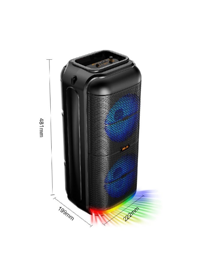 Portable Bluetooth Speaker with 6.5-Inch Subwoofer, Powerful Wireless Speaker with Deep Bass, Long Battery Life, LED Light, and Mic Input – Outdoor Party, Travel & Home Mini Speaker - Image 1