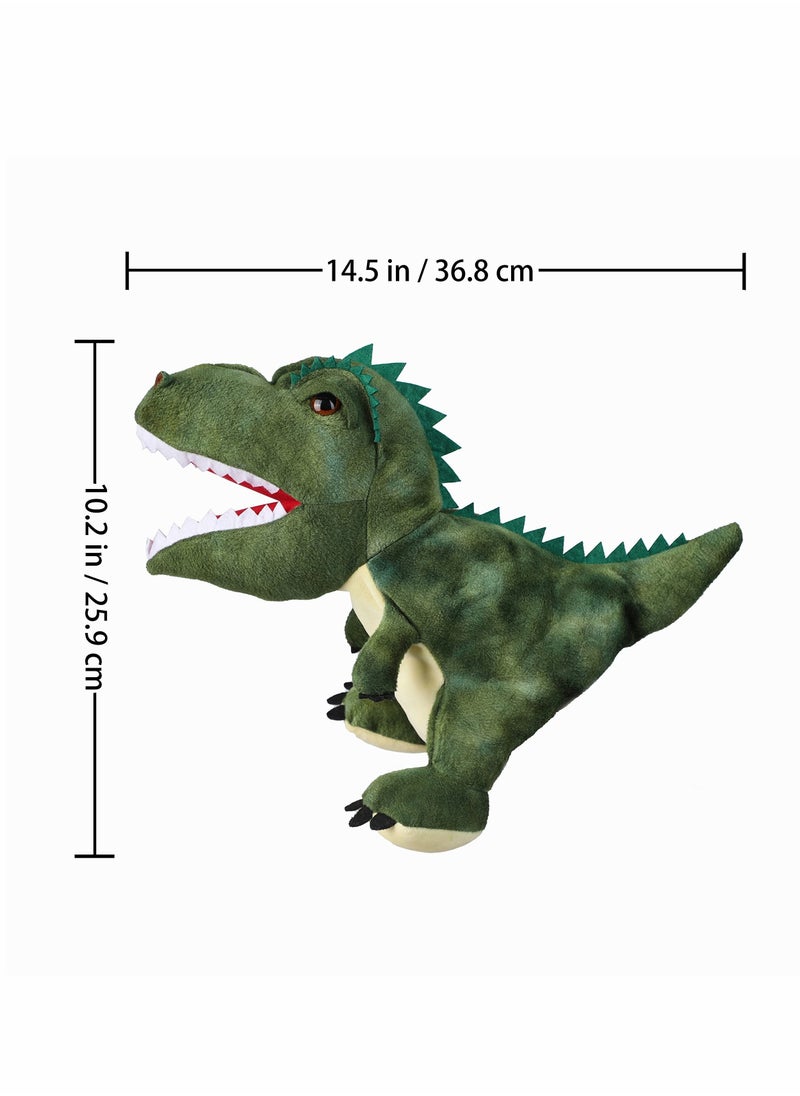 Excefore Dinosaur Hand Puppets, Tyrannosaurus Rex Jurassic World Stuffed Animal Cute Soft Plush Toy, Open Movable Mouth Finger Gift, Birthday Gifts for Kids, Creative Role Play  - Image 2