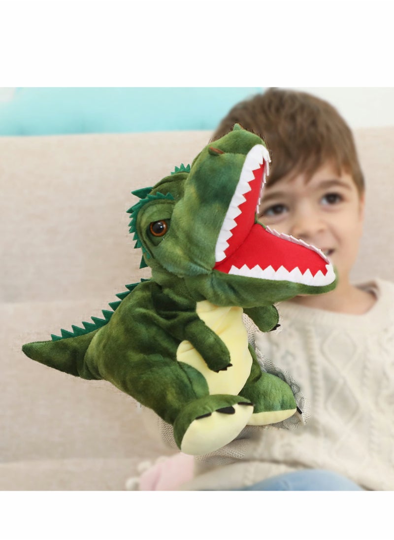 Excefore Dinosaur Hand Puppets, Tyrannosaurus Rex Jurassic World Stuffed Animal Cute Soft Plush Toy, Open Movable Mouth Finger Gift, Birthday Gifts for Kids, Creative Role Play  - Image 5