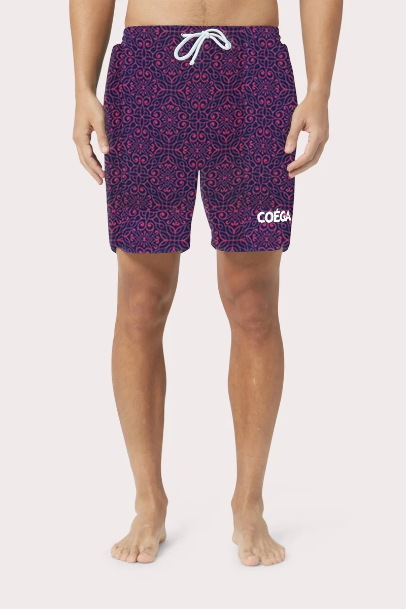 COEGA Boardshorts Elast Wst 16 In Mens SzS - Pink Lace