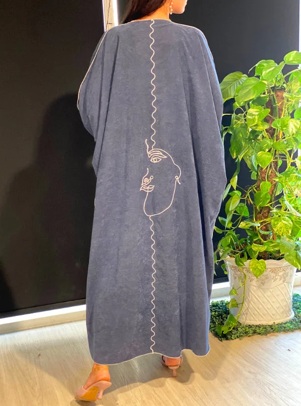 Moistreet  Embroidered Cape Sleeve Abaya for Women | Best Price UAE