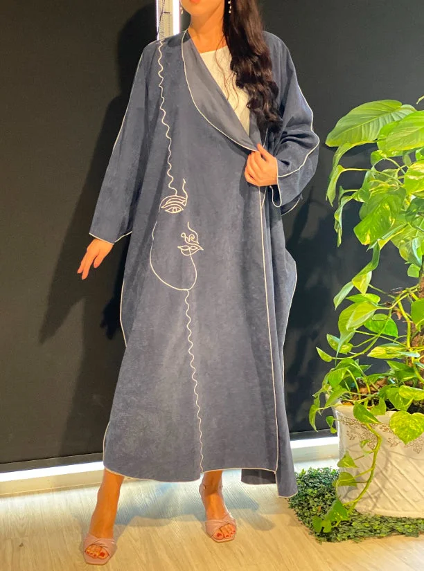 Moistreet  Embroidered Cape Sleeve Abaya for Women | Best Price UAE