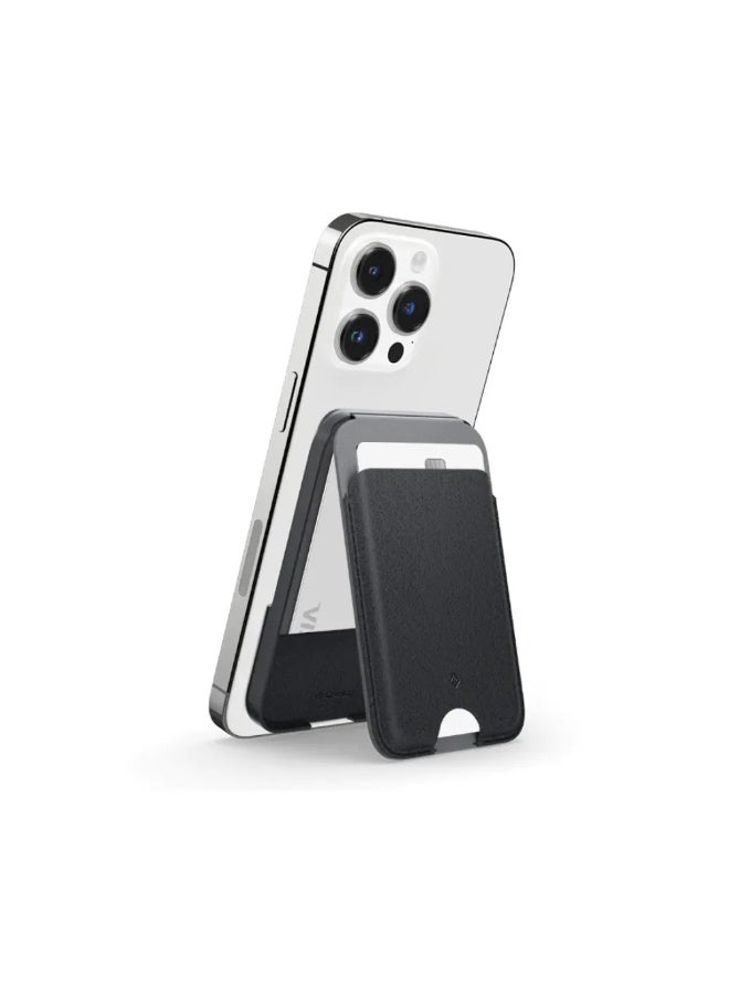 Caseology Nano Pop MagSafe Leather Card Wallet Stand (MagFit) – Magnetic Card Holder with Kickstand for iPhone 12–17 & MagSafe Devices - Image 1
