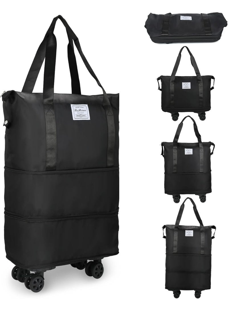 Canvas Travel Bags with Wheels Easy to Install Expandable Travel Bag