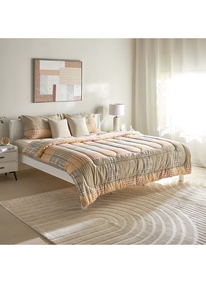 Home Box Houston Veilth 5-Piece Cotton Printed Super King Comforter Set 240 x 240 cm  - Image 1