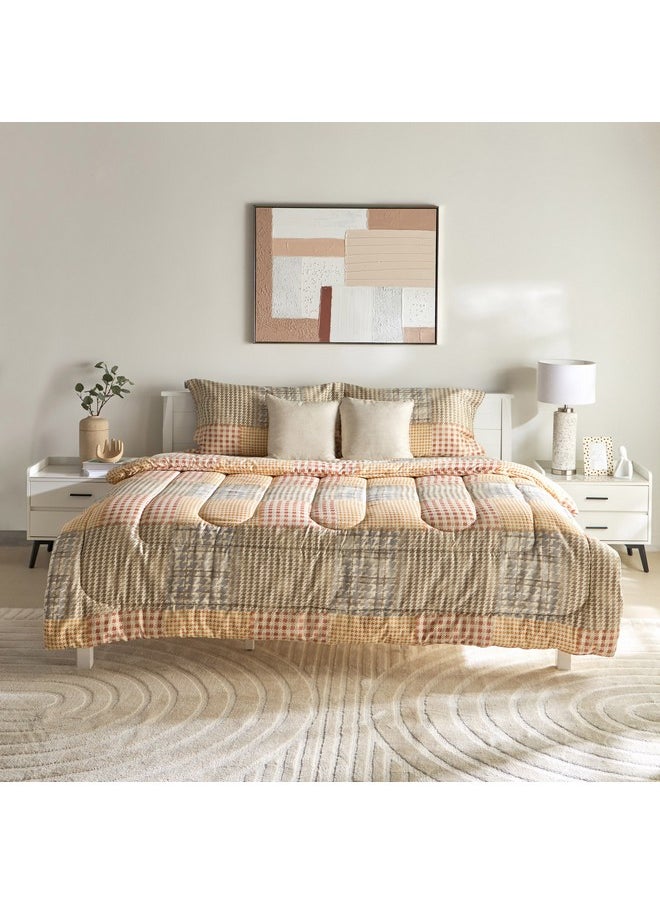 Home Box Houston Veilth 5-Piece Cotton Printed Super King Comforter Set 240 x 240 cm  - Image 3