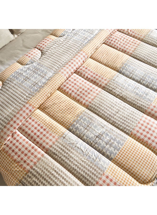 Home Box Houston Veilth 5-Piece Cotton Printed Super King Comforter Set 240 x 240 cm  - Image 4