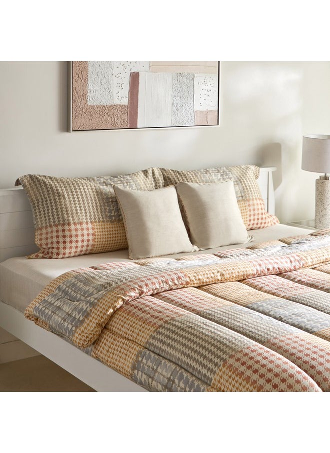 Home Box Houston Veilth 5-Piece Cotton Printed Super King Comforter Set 240 x 240 cm  - Image 2