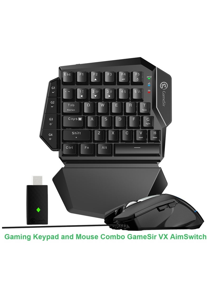 Gaming Keypad and Mouse Combo for GameSir VX AimSwitch 2.4G for PlayStation4 Xbox One Nintendo Switch PlayStation3 PC Console Accessory Set