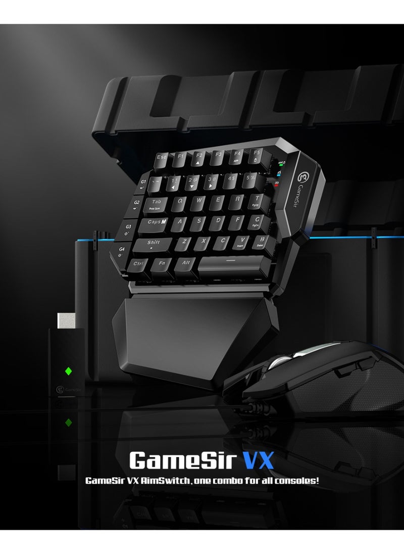 Gaming Keypad and Mouse Combo for GameSir VX AimSwitch 2.4G for PlayStation4 Xbox One Nintendo Switch PlayStation3 PC Console Accessory Set
