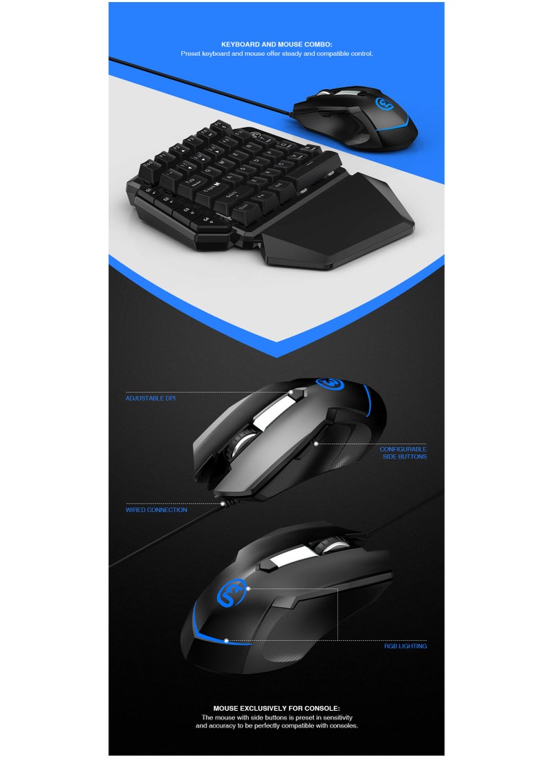 Gaming Keypad and Mouse Combo for GameSir VX AimSwitch 2.4G for PlayStation4 Xbox One Nintendo Switch PlayStation3 PC Console Accessory Set