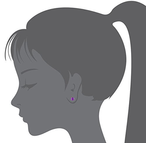Lovearing 925 Sterling Silver Rhodium Plated 4mm Cubic Zirconia Stud Screwback Baby Girls Earrings - Image 3