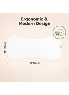 KeaBabies 5-Pack Organic Burp Cloths for Baby Boys and Girls - Ultra Absorbent Burping Cloth, Burp Clothes, Newborn Towel - Milk Spit Up Rags - Burpy Cloth Bib for Unisex, Boy, Girl - Burp Cloths (Soft White)  - Image 2