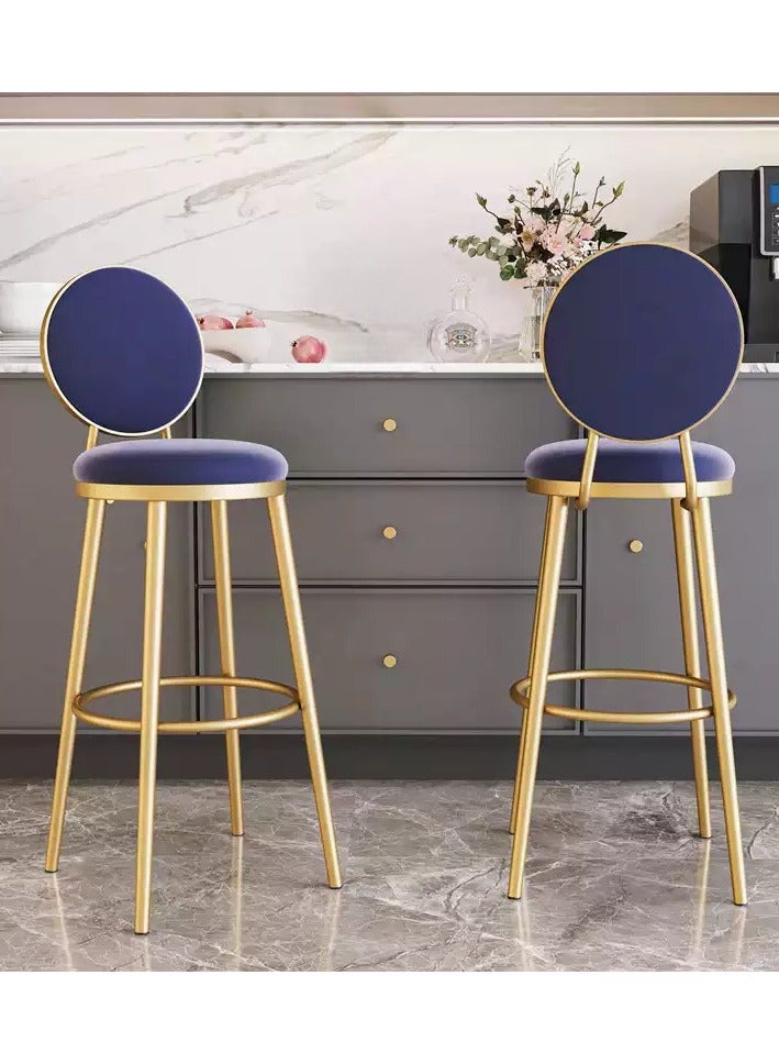 Nordic Bar Chair Light Luxury Home Island Table Gold Bar Stool Modern Minimalist High Chair Bar Chair Back Bar Stool - Image 1