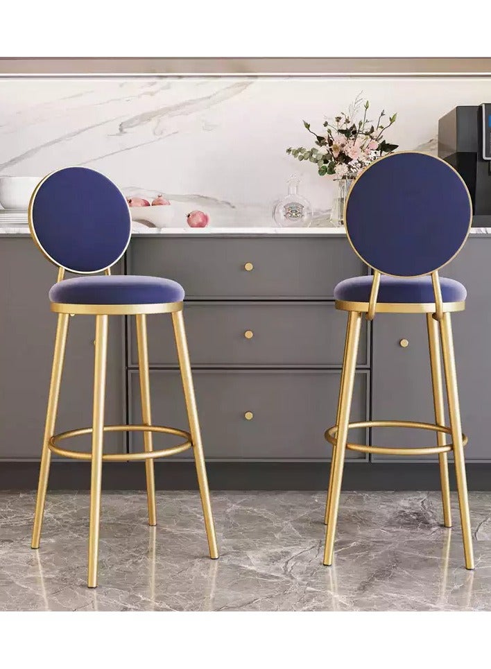 Nordic Bar Chair Light Luxury Home Island Table Gold Bar Stool Modern Minimalist High Chair Bar Chair Back Bar Stool - Image 3