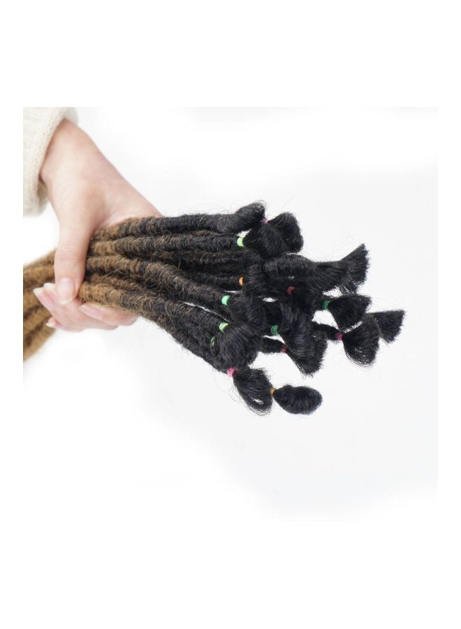 نيبمينينت مجموعة وصلات شعر دريدلوك مكونة من 10 قطع أسود/بني 24بوصة - Image 4